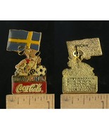 VINTAGE FIFA USA WORLD CUP SOCCER 1994 MASCOT &amp; COCA COLA SWEDEN PIN - $6.79 CAD
