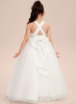 Communion Dress Flower Girl Dresses Kids Princess For Wedding Girls Appliques  - £92.32 GBP