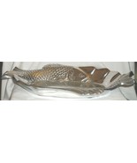 GORGEOUS PEWTER FIGURAL FISH 3D SERVING PLATTER INDIA - £29.88 GBP