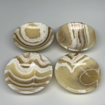 880g, 4pcs set, 4.4&quot;-4.7&quot; Round Onyx Bowl Handmade from Morocco, B8880 - £47.85 GBP