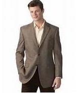 NIP - IZOD Irwin Men&#39;s Sport Coat Brown Tan w Elbow Patches 46 Reg XL NWT - £66.56 GBP