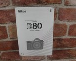 Nikon D80 DSLR Camera Genuine Instruction Book / Manual / User Guide In ... - £11.25 GBP