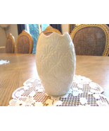 Lenox Pillow Vase 6.75&quot; H Medium Size Ivory w/Gold Jacquard Embossed Mad... - $16.78