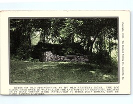 Postcard Kentucky Ruins Of Old Springhouse At Old Home Law Office 1923 - £5.85 GBP