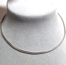 All SOLID Sterling 925 Silver 3mm Wide Omega 20&quot; Necklace ITALY Jewelry 17.1gr - £43.28 GBP