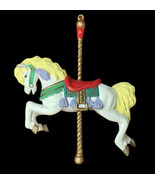 Vintage 1992 Christmas Ornament Horse Carousel Merry Go Round Lustre Fam... - £5.17 GBP