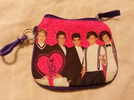 One Direction Coin Purse Id Holder Pink Purple 1D New - $6.98