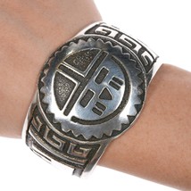 6.5&quot; Ronnie Hurley Navajo Sterling Sunface cuff bracelet - $376.20