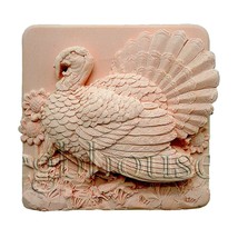 egbhouse, Thanksgiving Turkey - 2D silicone sugar/fondant/chocolate mold - £24.92 GBP