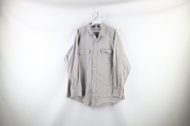 Vtg 90s Woolrich Mens XL Distressed Canvas Double Pocket Collared Button Shirt - £29.70 GBP