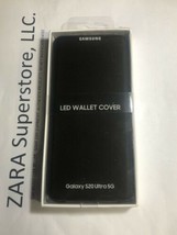 LED Wallet Cover Case for Samsung Galaxy S20 Ultra 5G - Black - £38.91 GBP