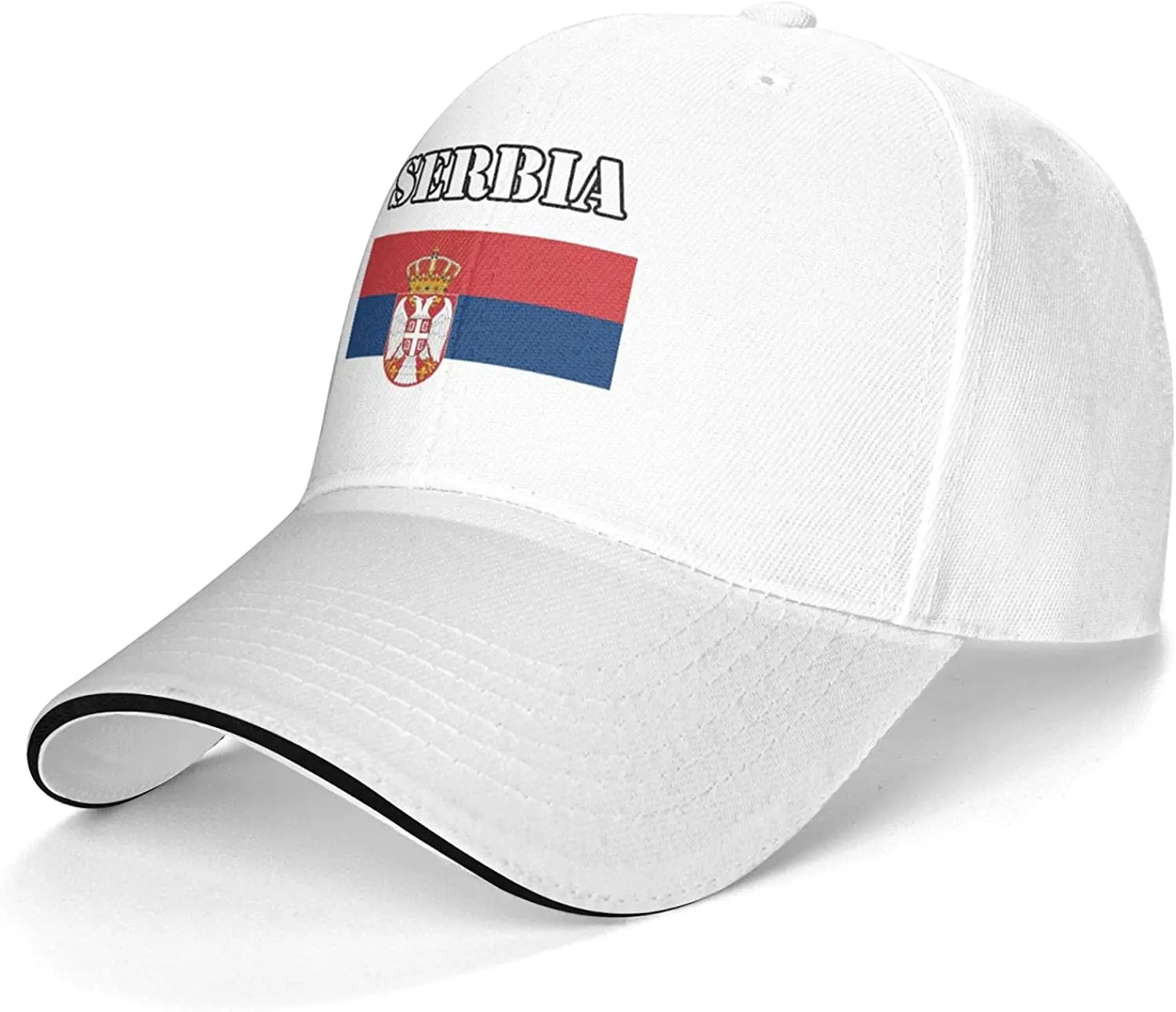 Serbian Flag Unisex Dad Hat Adjustable Trucker Hat Cool Baseball Cap - £14.02 GBP