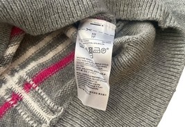 Banana Republic XS Turtleneck Sweater Gray Plaid Cotton Blend NWOT image 3