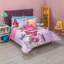 Rayna Butterflies Teens Girls Reversible Comforter Set 4 Pcs Full Size - £98.91 GBP