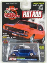 NEW Hot Rod Racing Champions Diecast &#39;37 Ford Convertible, Blue, #98900 - £4.10 GBP