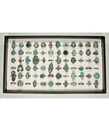 Navajo, Zuni &amp; Other Sterling Silver Turquoise, Coral, Malekite Ring Col... - $4,888.08 CAD