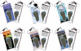Salt Lake City FootWhere® Souvenir Zipper-Pulls. 6 Piece Set. Made in USA - £25.95 GBP
