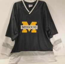 Missouri Tigers Vintage 90s NCAA SEC Logo Crable Sewn Black Hockey Jersey L - $48.46