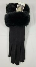 TGH Brands Coco + Carmen Touchscreen Compatible Black Gloves with Faux Fur Trim - £39.95 GBP