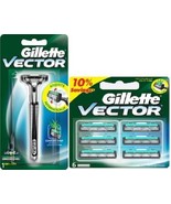 Gillette Vector Plus 1 razor + 25 Cartridges,Manual Shaving Razor Blades... - $33.25