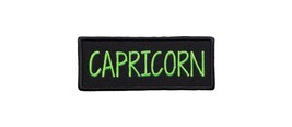 Capricorn Zodiac Embroidered Iron On Patch 4&quot; x 1.625&quot; Choose Iron On or Hook &amp;  - £4.20 GBP