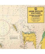 1970s Lesser Antilles Placemat Depth Chart Maritime Nautical Signals DWHH16 - $459.01 MXN