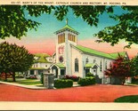 Vtg Linen Postcard - Pocono Pennsylvania PA - St. Mary&#39;s of the Mount Ch... - $5.89