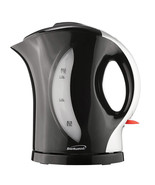 Brentwood 1.7 Liter Cordless Plastic Tea Kettle in Black with Silver Handle - $57.37 CAD