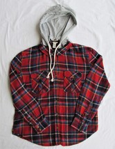 Forever 21 Women&#39;s Cotton Flannel Shirt w/Hoodie Size Small (Junior) - £10.93 GBP