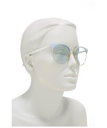 Gucci GG0245S 004 Gold/White/Light Blue Round Women&#39;s Sunglasses - £235.90 GBP