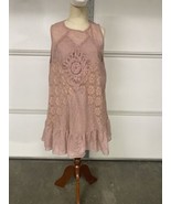 Umgee Sleeveless Lined Dusty Rose Short Dress Back Cut Out Design Medium... - $17.60