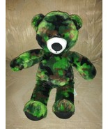 Build A Bear Workshop Camoflauge Camo Teddy Plush 17&quot; Green BAB Paw 2017... - £20.31 GBP