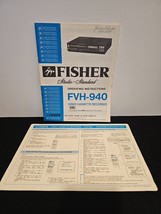 Fisher FVH-940 VCR Operating Instructions &amp; Instruction Card 1986 - $19.34