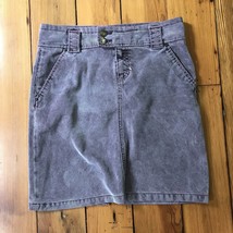 Gap Lavender Gray Purple No Wale Stretch Jeans Corduroy Skirt w Pockets 4 32&quot; - £23.97 GBP