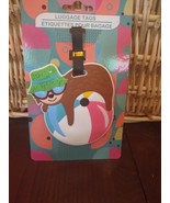 LUGGAGE TAG Sloth On Beach Ball-Brand New-SHIPS N 24 HOURS - $10.22 CAD