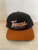 Vintage 90s Texas Longhorns Script Black Sports Specialties SnapBack Hat... - £128.15 GBP