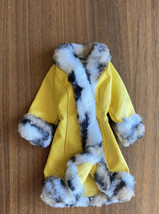 Barbie Doll Clothes Great Coat #1459 Yellow Coat 1960&#39;s  Vintage - £15.77 GBP