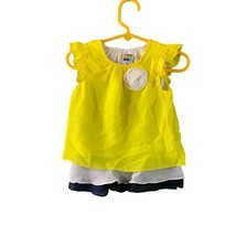 Healthtex Girls Infant Baby Size 18 months Yellow Summer Dress white blu... - $12.86
