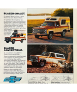 1977 Chevy Blazer Chalet Advertisement Vintage Automobilia Convertible D... - $460.99 MXN