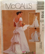 McCalls Bridal Gown Princess Seams Sweetheart Neckline 2 Sleeve Options,... - £7.99 GBP