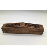 Vintage Hand Carved Wooden Incense Box Burner With Storage For Unused In... - €21,18 EUR