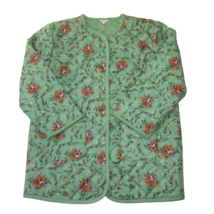 NWT Cath Kidston Forever Quilted Jacket in Green Floral Print US 10 UK 14 - £62.06 GBP
