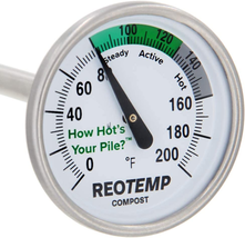 Reotemp 20 Inch Fahrenheit Backyard Compost Thermometer with Digital Composting  - £29.33 GBP