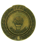 Vintage FFA Future Farmers Of America FLORICULTURE Brass Jacket Pin FLOWERS - £10.07 GBP