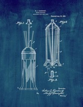 Drinking Straw Dispenser Patent Print - Midnight Blue - £5.97 GBP+