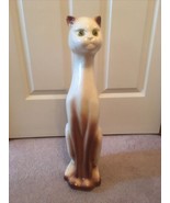 RARE ROCKY MOUNTAIN POTTERY CAT GREEN EYES HAND CRAFTED IN COLORADO 22&quot; ... - $103.60 CAD