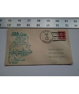 Postal Cover Envelope 1934 Postmark USS Portland Maine Ship Blue Home Tr... - £7.49 GBP