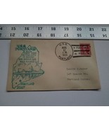 Postal Cover Envelope 1934 Postmark USS Portland Maine Ship Blue Home Tr... - $12.89 CAD