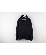 Vintage Nike Mens XL Faded Travis Scott Mini Swoosh Hoodie Sweatshirt Black - $1,401.17 MXN