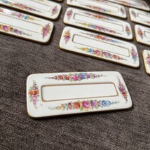 1! Dresden Floral Place Cards Hand Painted Porcelain 12 AVAILABLE! - £18.77 GBP